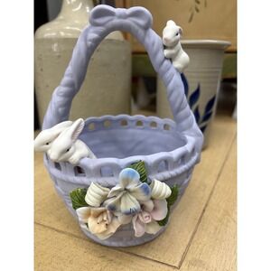 Basket Ceramic Bunny